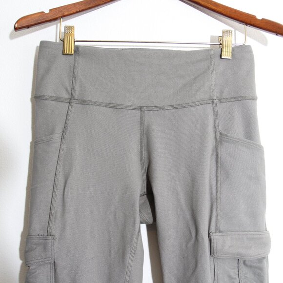 Lululemon Scenic Route 7/8 Tight Leggings *25" Grey Sage Green Luon Cargo Size 6 - Picture 3 of 16